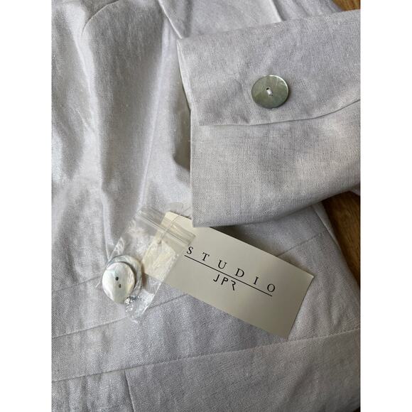 NWT Vintage Feminine Studio JPR Iridescent Pearl Blazer Size L - Picture 8 of 8